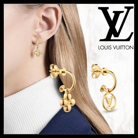 louis vuitton green earrings|louis vuitton monogram earrings.